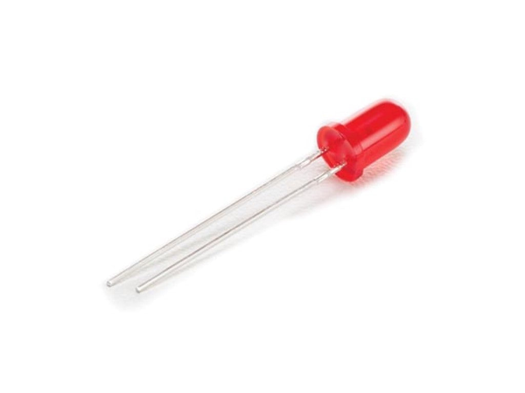 Lâmpada LED standard de 5 mm vermelha difusa_0
