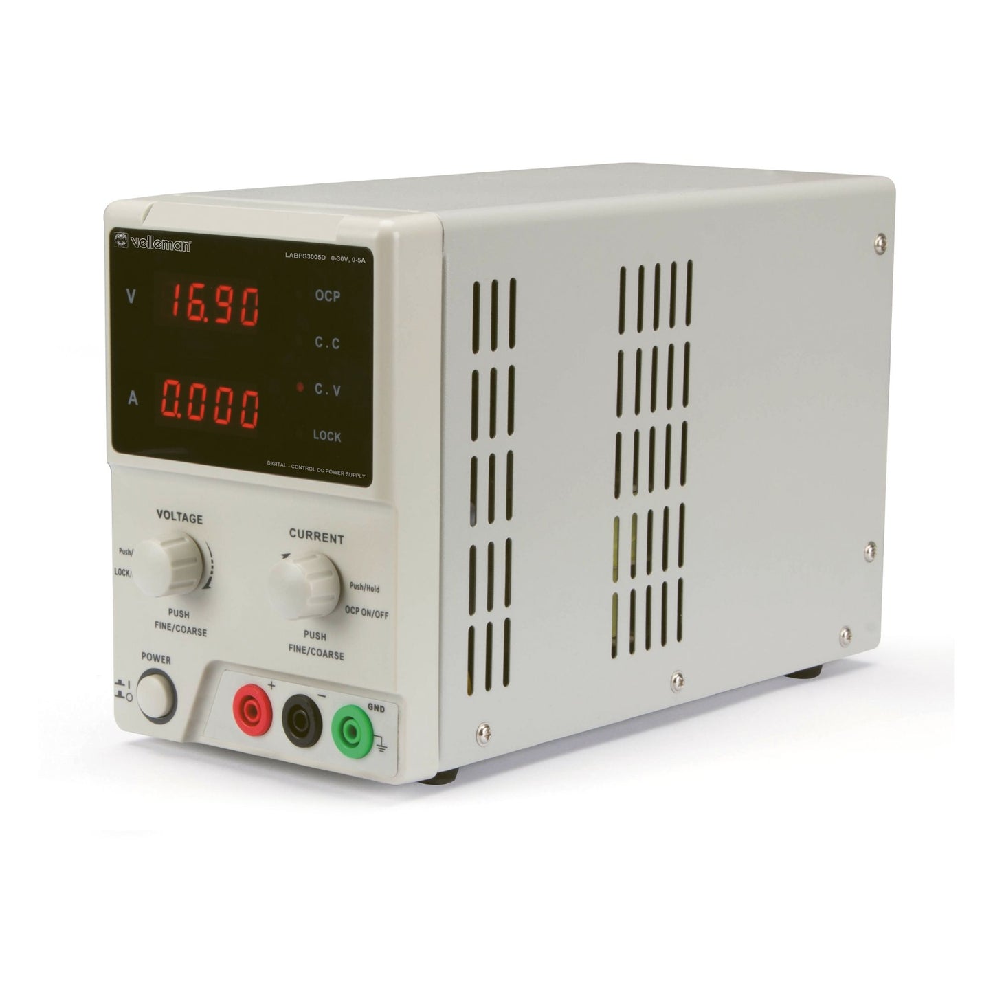 FONTE DE ALIMENTAÇÃO DC PARA LABORATÓRIO  0-30 VDC / 0-5 A MÁX COM DUPLO VISOR LED_0