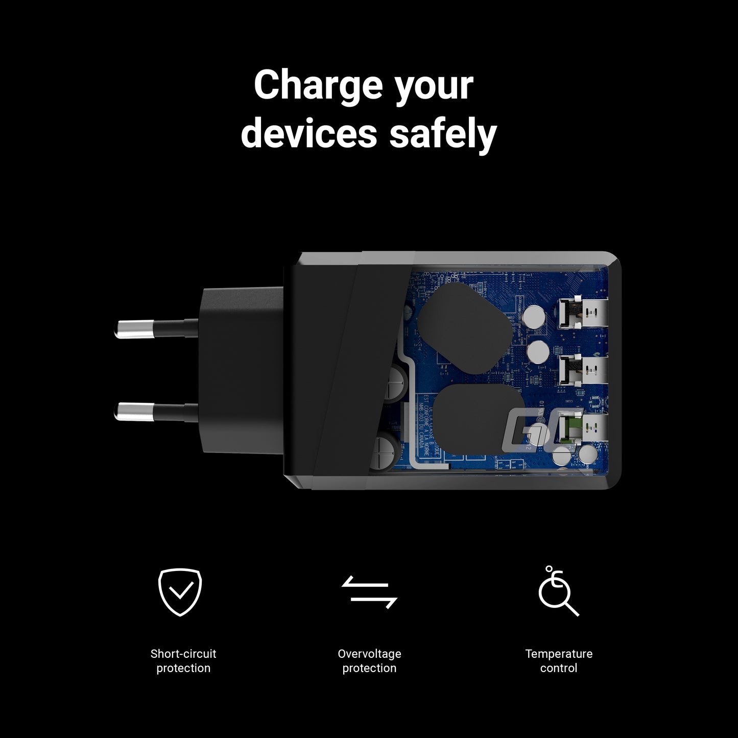 Wireless charger Green Cell GC ChargeSource 3 3xUSB 30W with Ultra Charge and Smart Charge_5