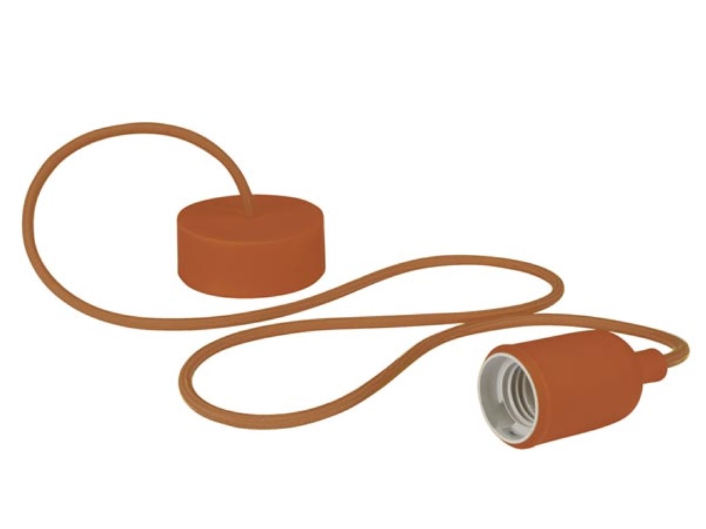 SUPORTE PARA LÂMPADA COM FIO EM TECIDO - CASTANHO_0