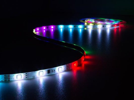 CONJUNTO COM FAIXA LED FLEXÍVEL COM ANIMAÇÃO DIGITAL, CONTROLADOR E FONTE DE ALIMENTAÇÃO - RGB - 150 LEDs - 5 m - 12 VDC_0