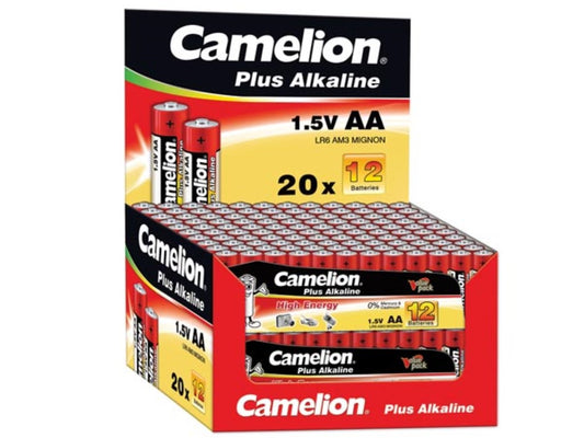 CAIXA DE EXIBIÇÃO (20 x 12 unidades) ALCALINA AA / LR6 1,5V-2800mAh_0