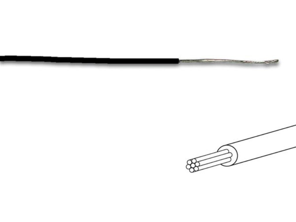 FIO DE LIGAÇÃO -  ø 1.4 mm - 0.2 mm² - MULTIFILAR - PRETO_0