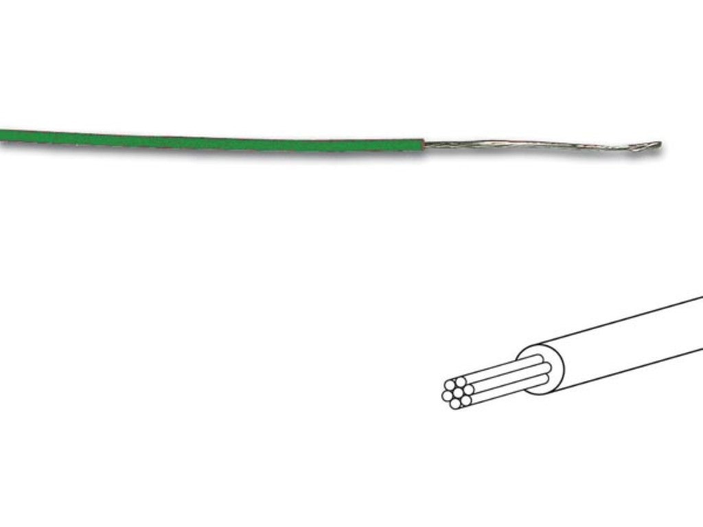 FIO DE LIGAÇÃO -  ø 1.4 mm - 0.2 mm² - MULTIFILAR- VERDE_0