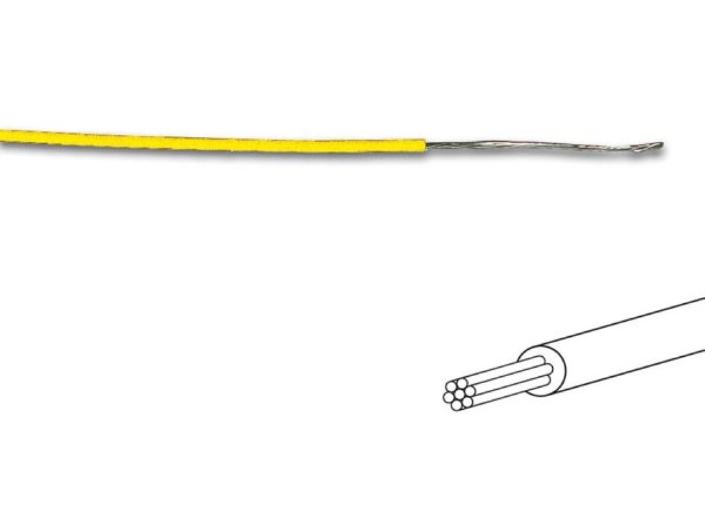 FIO DE LIGAÇÃO -  ø 1.4 mm - 0.2 mm² - MULTIFILAR - AMARELO_0