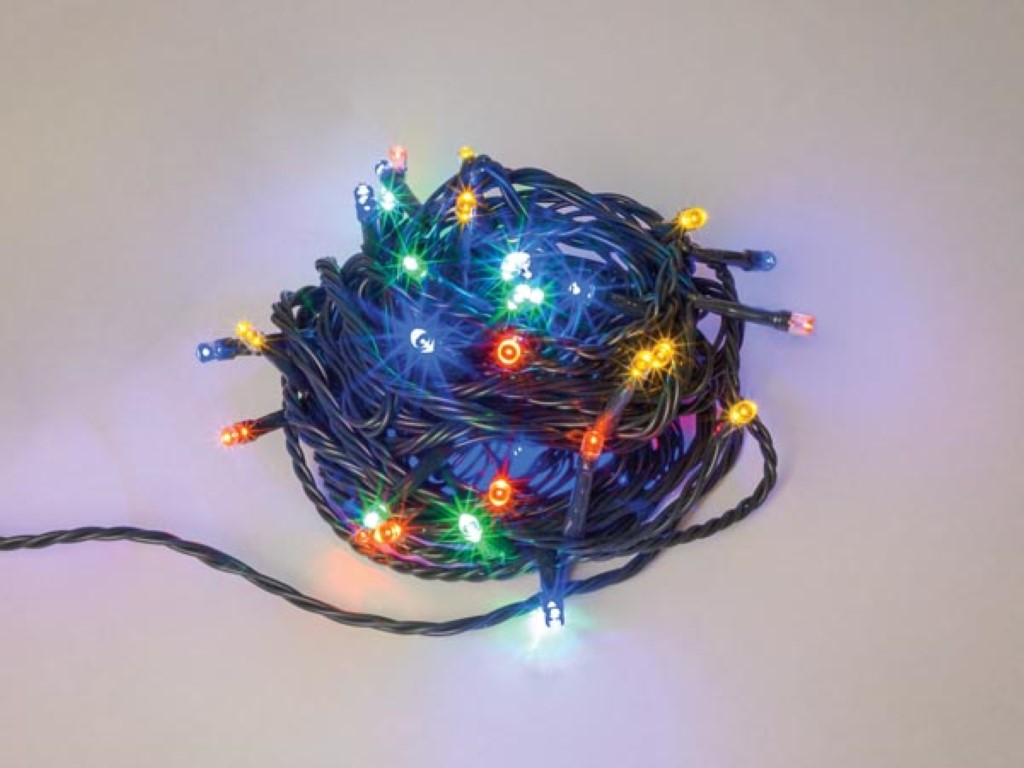 Maxilight LED - 8 m - 120 lâmpadas multicoloridas - fio verde_0