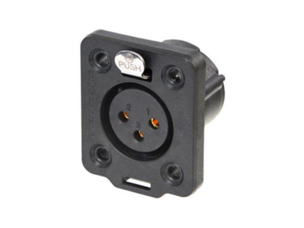 NEUTRIK - CONETOR DE CHASSI FÊMEA XLR DE 3 PÓLOS MUITO RESISTENTE SÉRIE TOP_0