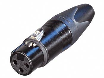 NEUTRIK - CONECTOR DE CABO XLR, FÊMEA DE 3 PINOS, Banhado A PRATA, PRETO_0