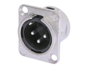 NEUTRIK - CONECTOR DE MONTAGEM XLR, MACHO DE 3 PINOS, Banhado A PRATA, NÍQUEL, TAMANHO D_0