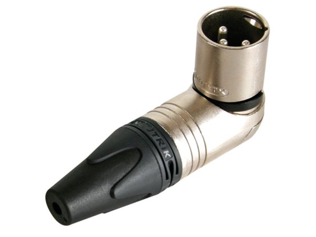 NEUTRIK - CONECTOR DE CABO MACHO XLR, 3 PÓLOS, ÂNGULO RETO, CARCAÇA DE NÍQUEL, CONTATOS PRATA_0