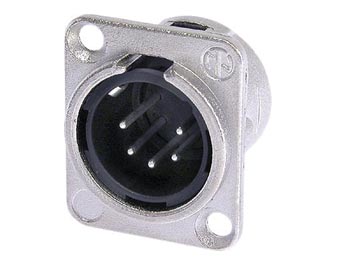 NEUTRIK - CONECTOR DE MONTAGEM XLR, MACHO DE 5 PINOS, Banhado A PRATA, NÍQUEL, TAMANHO D_0