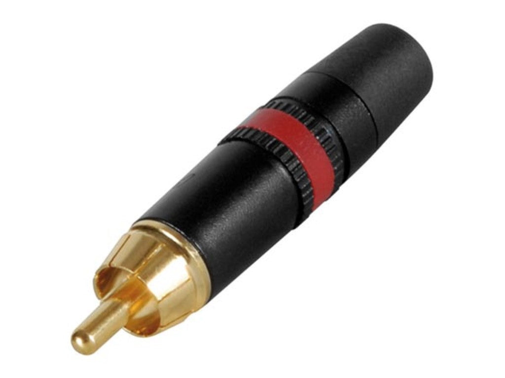REAN - PHONO PLUG (RCA) - CONTATOS BANHADOS A OURO - ANEL DE MARCAÇÃO DE COR VERMELHA_0