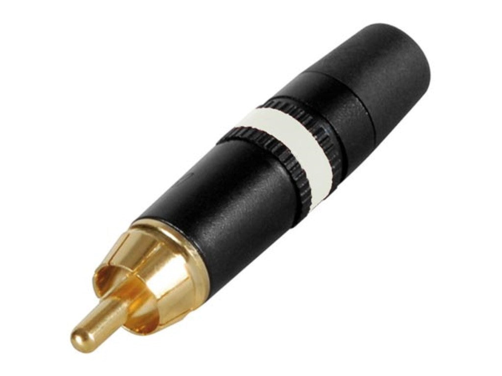 REAN - PHONO PLUG (RCA) - CONTATOS BANHADOS A OURO - ANEL DE MARCAÇÃO DE COR BRANCA_0