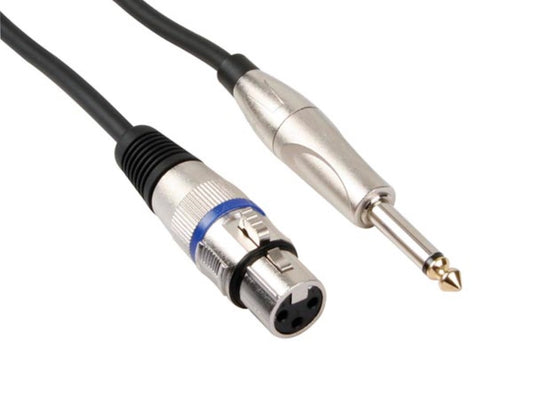 CABO XLR - XLR FÊMEA / FICHA 6.35 mm - MONO - 3 m_0