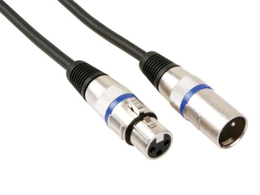 CABO XLR - XLR MACHO / XLR FÊMEA  - 1 m - PRETO_0