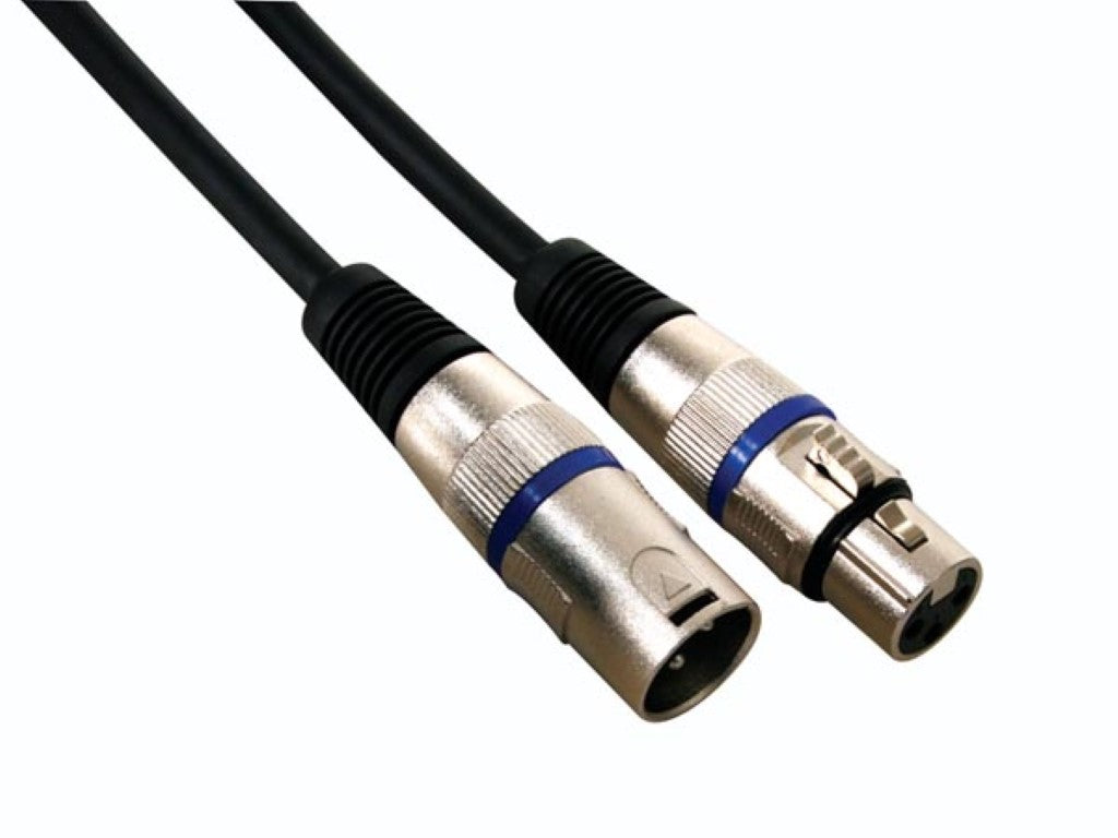 CABO XLR - XLR MACHO / XLR FÊMEA  - 10 m - PRETO_0