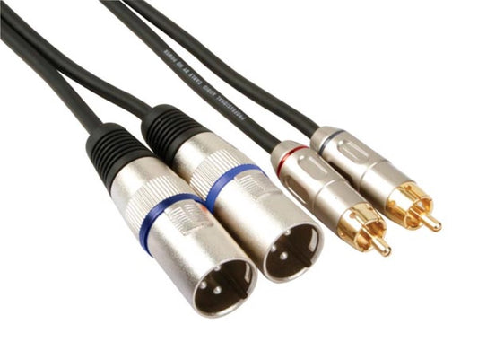 CABO XLR-RCA - 2 x XLR 3 PINOS / 2 x RCA MACHO - 1 m_0