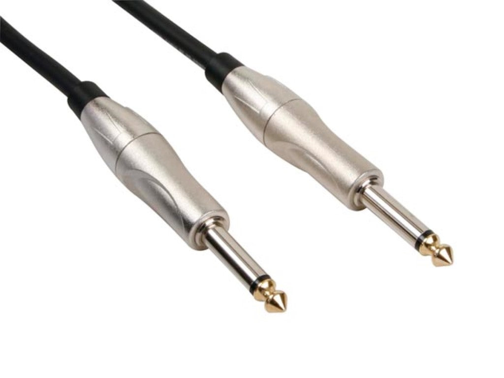 CABO PARA GUITARRA - FICHA 6.35 mm / FICHA 6.35 mm - 5 m - FICHA METÁLICA_0