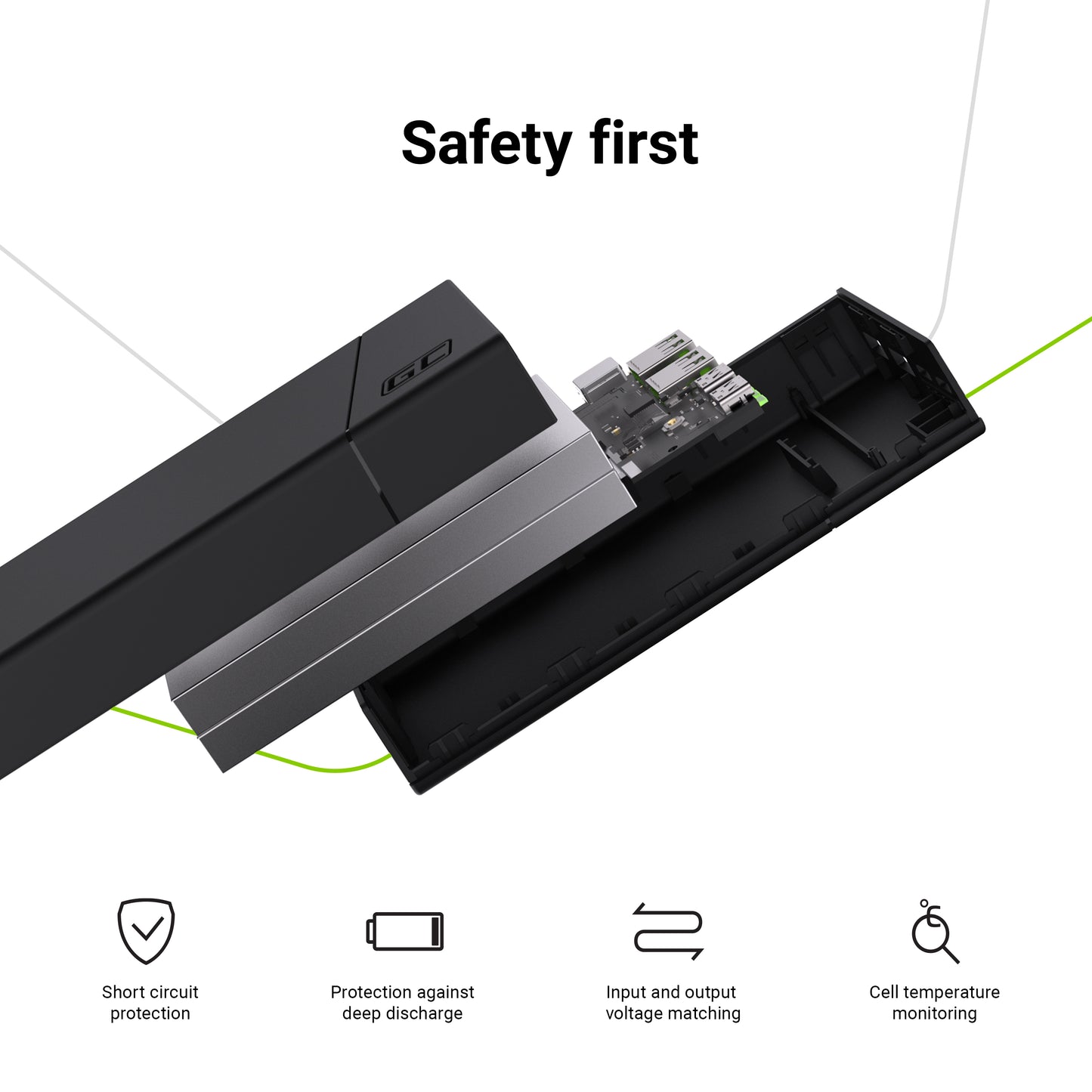 Power Bank Green Cell GC PowerPlay20 20000mAh with fast charging 2x USB Ultra Charge and 2x USB-C Power Delivery 18W_5