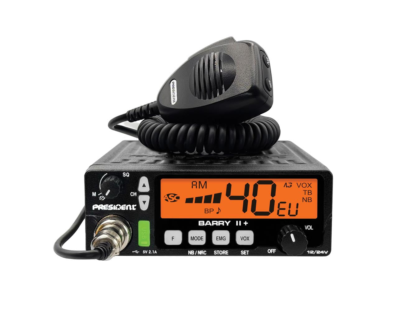 PRESIDENT® - Barry II+ cb 40 canais rádio AM/FM_0
