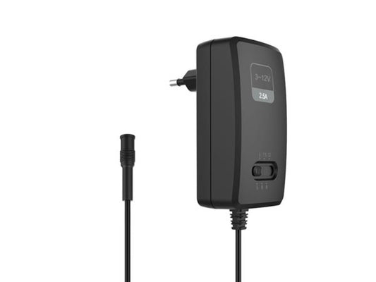 Fonte de alimentação comutada compacta com saída selecionável - 100 - 240 V - 3 a 12 VDC - 2,5 A + 6 pontas_0