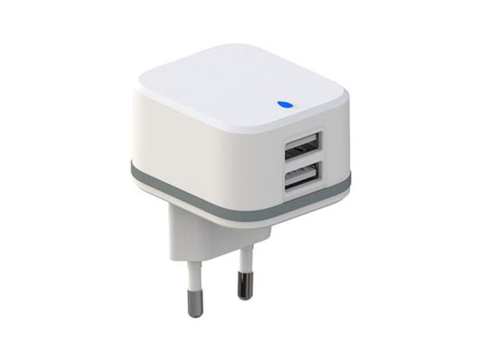 CARREGADOR COMPACTO COM DUPLA SAÍDA USB 5 V - 4.8 A máx. - 24 W máx. - branco_0