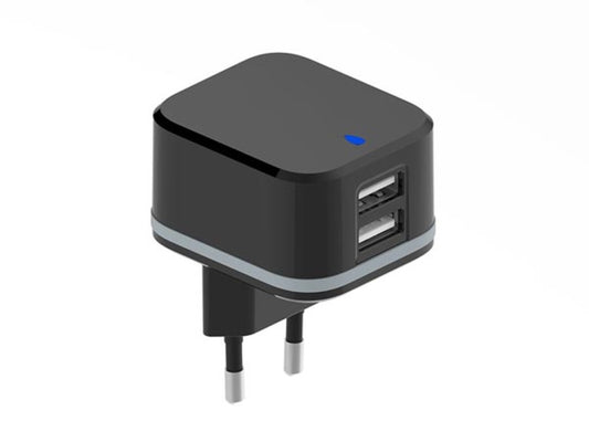 CARREGADOR COMPACTO COM DUPLA SAÍDA USB - 5 V - 3.4 A máx. (2.4 + 1 A) - 17 W máx._0