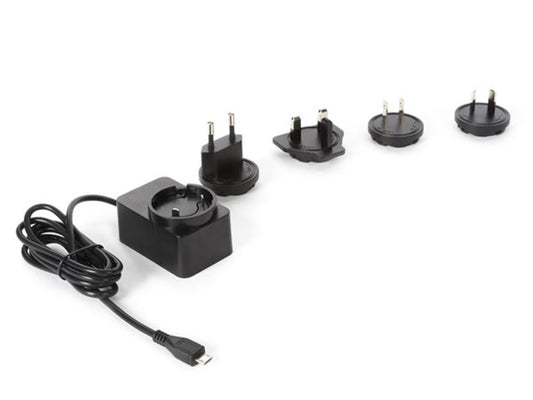 CARREGADOR UNIVERSAL COM CONETOR MICRO-USB - 5 VDC - 2.5 A com 4 fichas de viagem_0