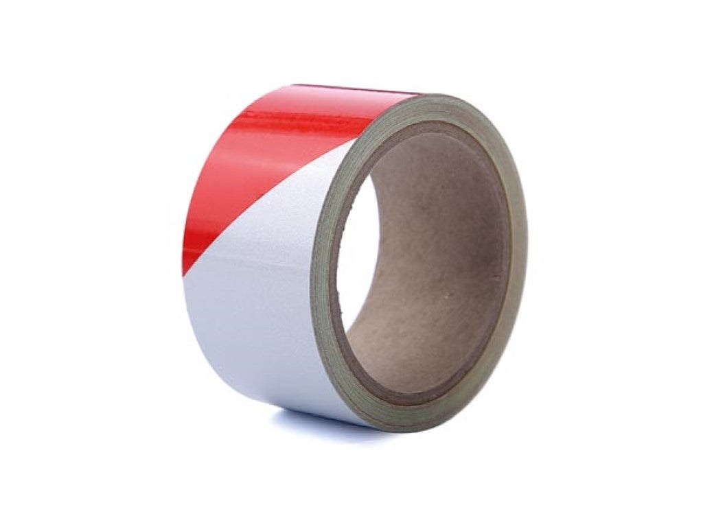Fita reflectora 5cm x 10m - Vermelho/Branco_0