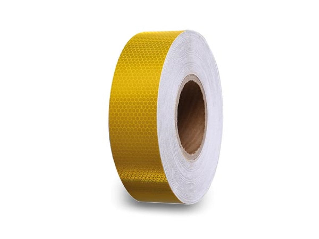 Fita reflectora em favo de mel 5cm x 5m - Amarelo_0