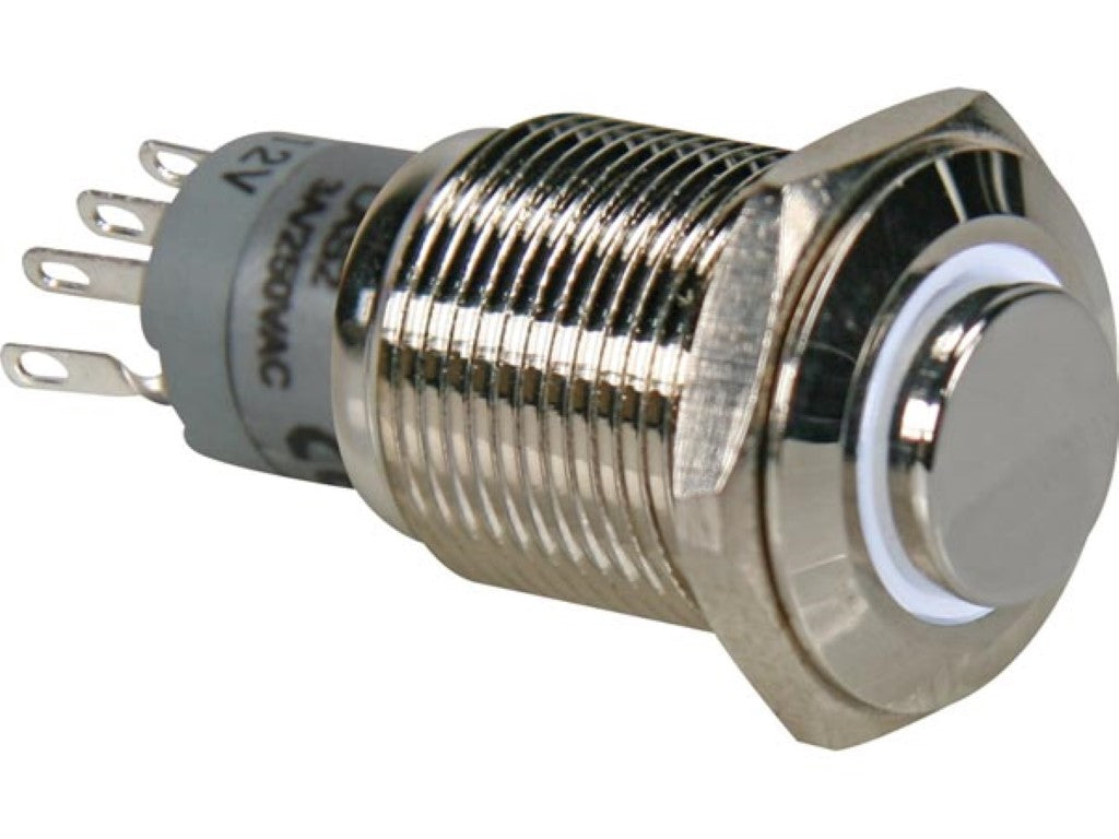 INTERRUPTOR DE METAL ALTO REDONDO SPDT 1NO 1NC - ANEL BRANCO_0