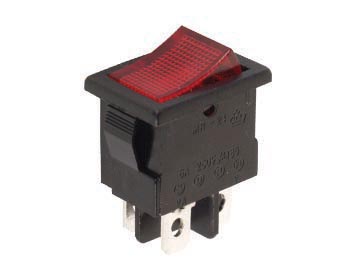 INTERRUPTOR DE POTÊNCIA 5A-250V DPST ON-OFF - VERMELHO_0