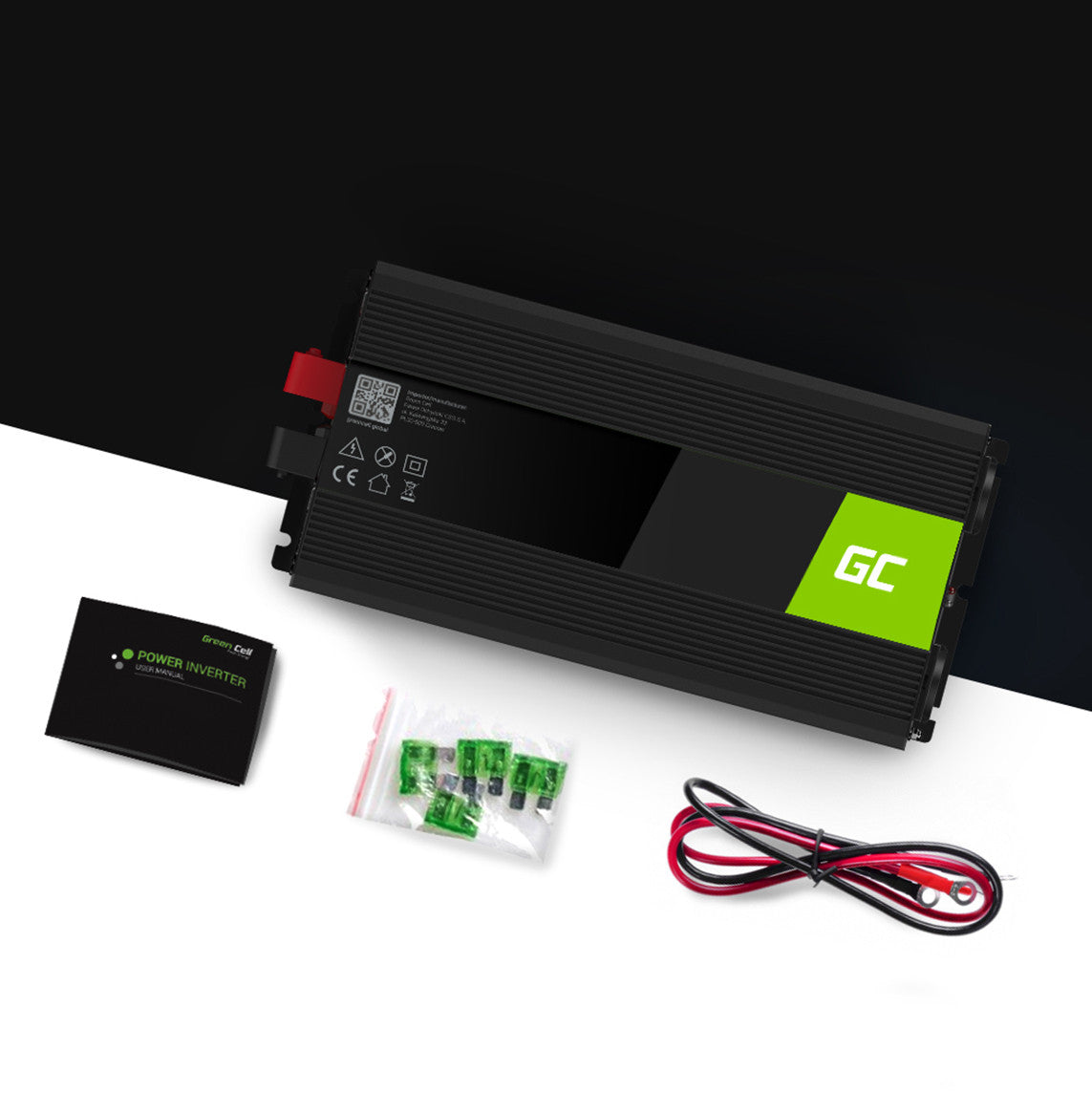 Car inverter voltage converter Green Cell INV10 12V to 230V 2000W/4000W, modified sine wave_4