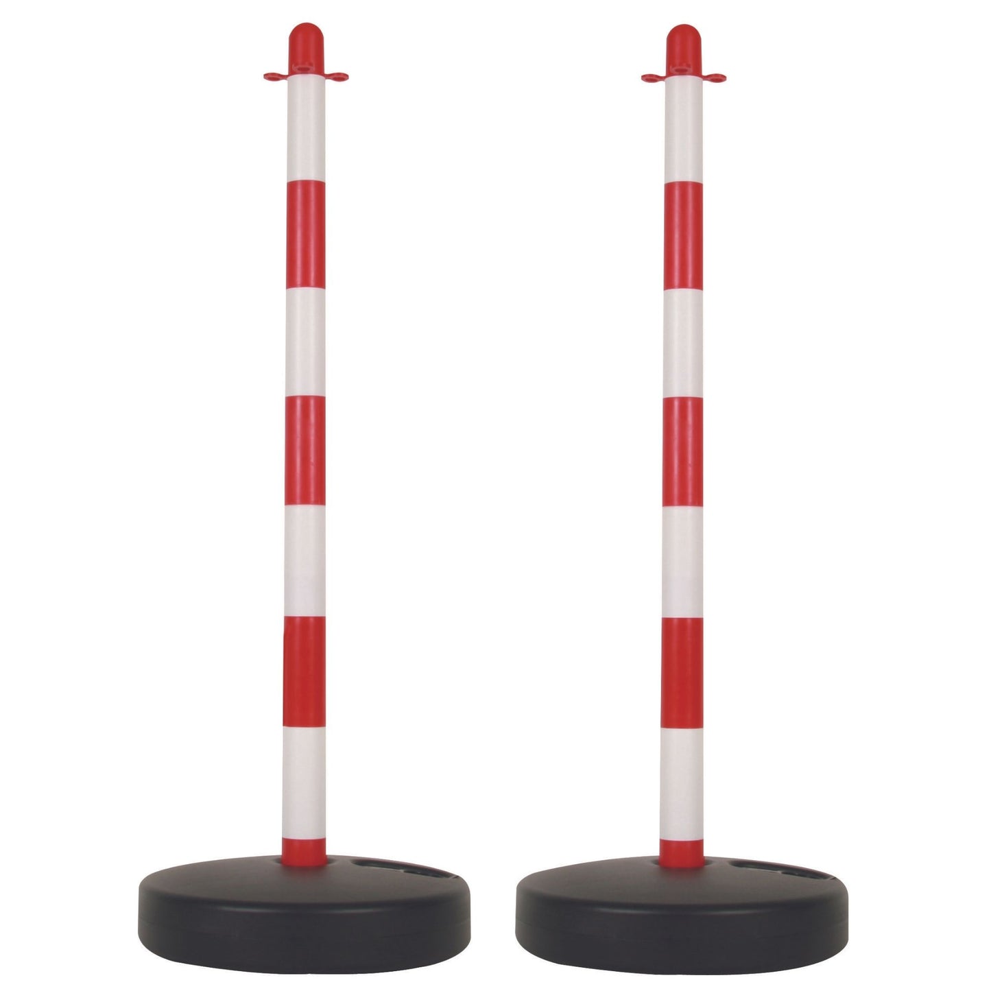 POSTE PLÁSTICO VERMELHO/BRANCO PARA CORRENTE DE SEGURANÇA - 2 unidades_0