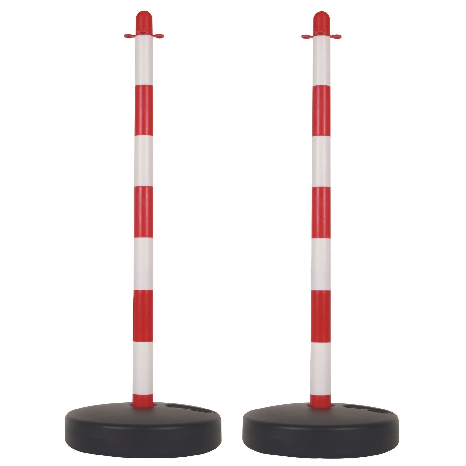 POSTE PLÁSTICO VERMELHO/BRANCO PARA CORRENTE DE SEGURANÇA - 2 unidades_0