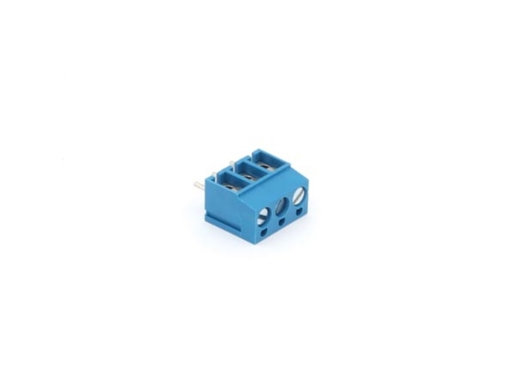 IMPRESSÃO DO CONECTOR DE PARAFUSO, 3 PÓLOS, AZUL_0