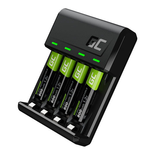 Set Green Cell GC VitalCharger and 4x batteries AAA HR03 800mAh_0