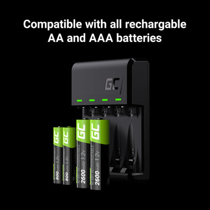 Set Green Cell GC VitalCharger and 4x batteries AAA HR03 800mAh_1
