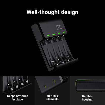 Set Green Cell GC VitalCharger and batteries 2xAA 2000mAh 2xAAA 800mAh_4