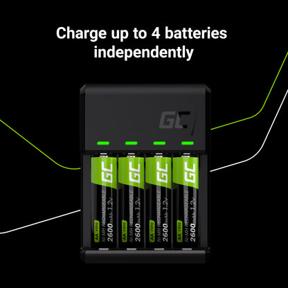 Set Green Cell GC VitalCharger and batteries 2xAA 2000mAh 2xAAA 800mAh_2