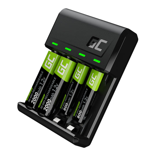 Set Green Cell GC VitalCharger and batteries 2xAA 2000mAh 2xAAA 800mAh_0