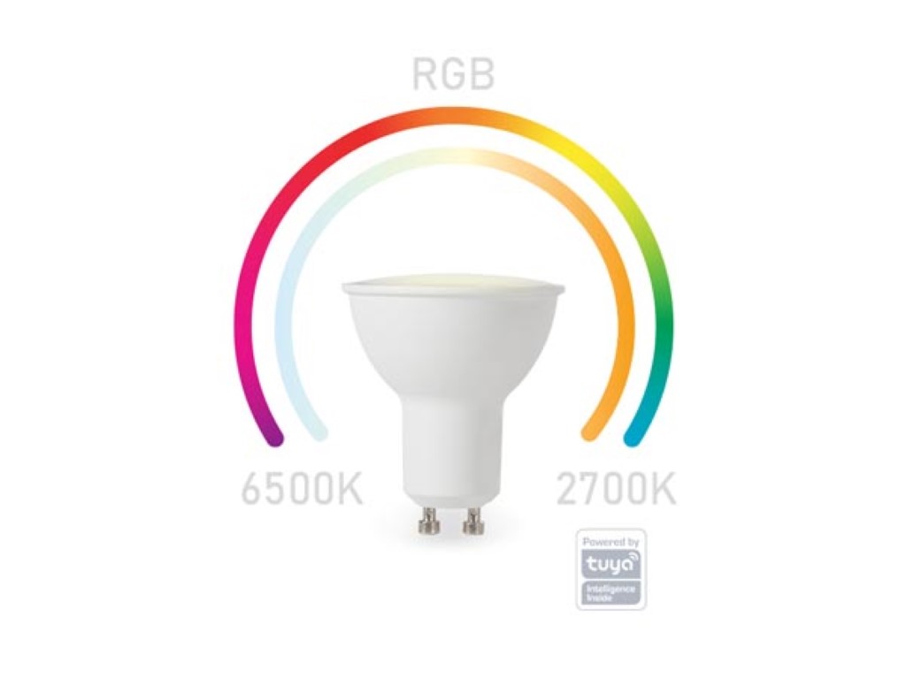 LÂMPADA INTELIGENTE RGB WIFI - BRANCO FRIO & BRANCO QUENTE - GU10_0