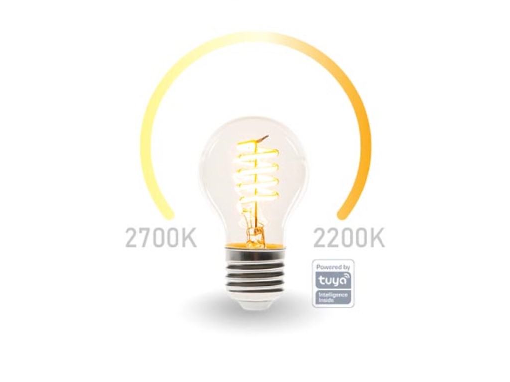 LÂMPADA DE FILAMENTOS INTELIGENTE WIFI - BRANCO QUENTE & BRANCO QUENTE INTENSO - E27 - A60_0