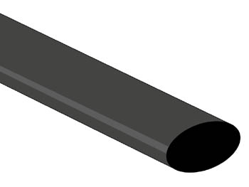TUBO RANHÁVEL 12,7mm - PRETO - 25 unidades_0