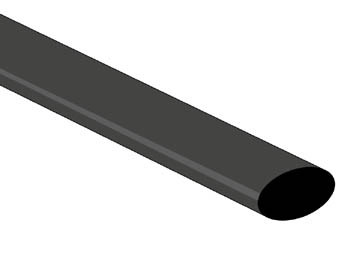 Tubo Retráctil 9,5mm - PRETO - 25 unidades_0