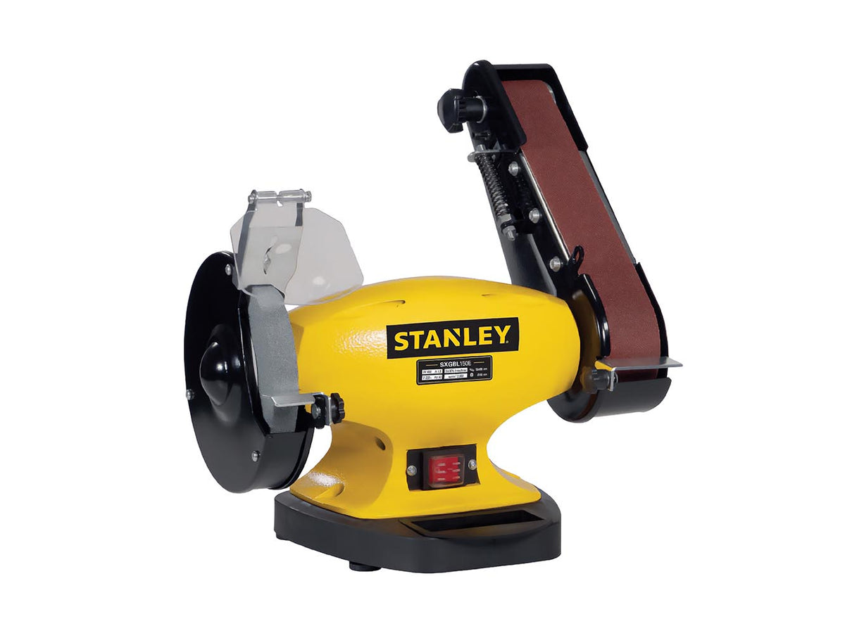 Esmerilhadora de bancada - 1x moeira + 1x cinta de lixa - 330 W, 2980 rpm, roda de lixa tamanho 150 x 20 x 12,7 mm + esteira de lixa 50 x 690 mm_0