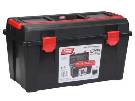 TAYG - Caixa de ferramentas - 480 x 258 x 255 mm - com bandeja - 31,5 L_0