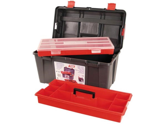 TAYG - Caixa de ferramentas - 480 x 258 x 255 mm - com bandeja e caixa - 31,5 L_0