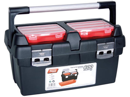TAYG - Caixa de ferramentas - 600 x 305 x 295 mm - com tabuleiro e 2 caixas de arrumação - 53,9 L_0