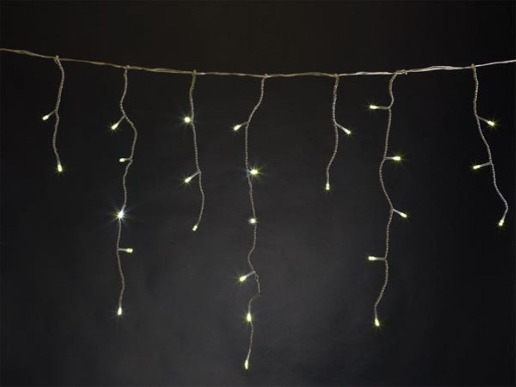 RANA LED - 2 x 0.6 m - 72 lâmpadas branco quente - fio transparente - modulador - 24 V_0